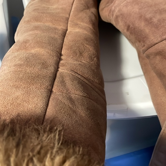 Penny Lane S 🐑 Saks 5th Avenue Sheepskin vintage coat shearling leather wool - Picture 11 of 16